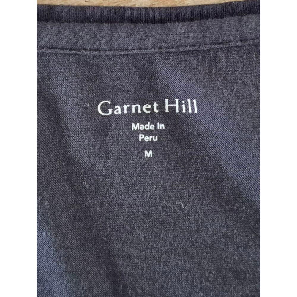 Garnet Hill Organic Pima Cotton Tencel Scoop Neck Tee Black Size M - Picture 4 of 9